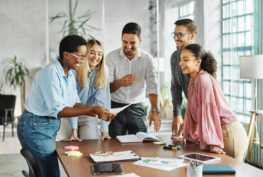 Business people having a meeting in the office. Teamwork and success concept