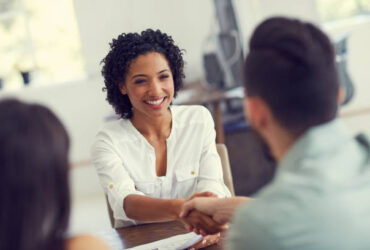 Cropped shot of a young therapist meeting a couple for a counselling session